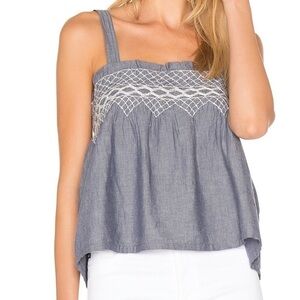 Current Elliot Smoked cotton Tank Beachy  top